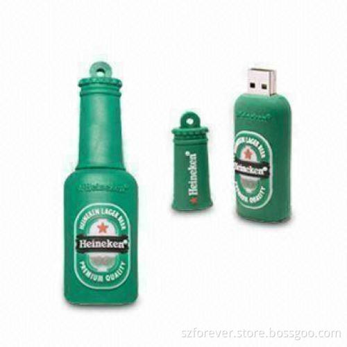 USB Flash Drives in Beer Bottle Shaped with Up to 16GB Capacity, Microsoft's Windows XP and Linux